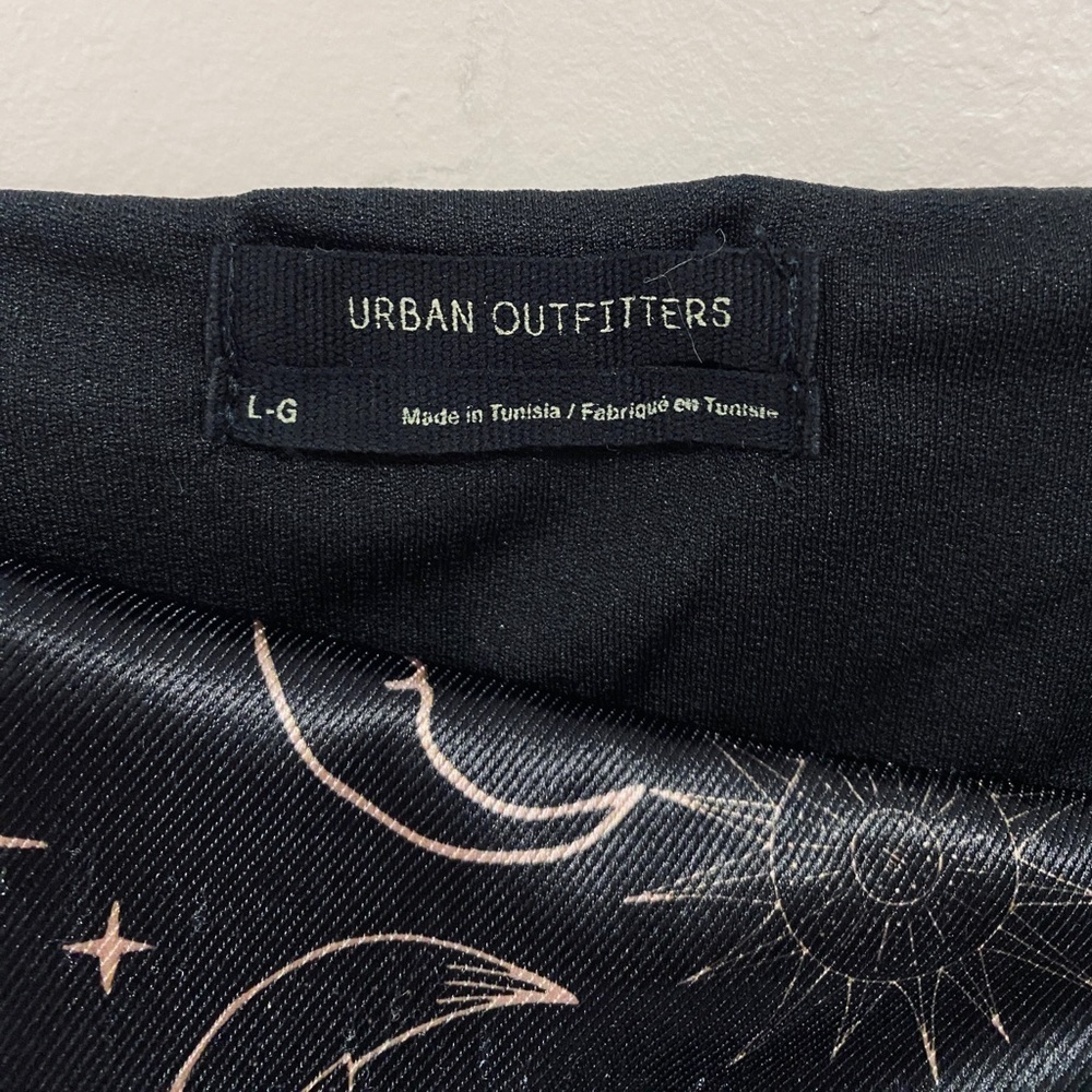 Urban Outfitters ✨ Black Celestial Moon Stars and Sun Mini Dress, Size Large - Picture 6 of 8